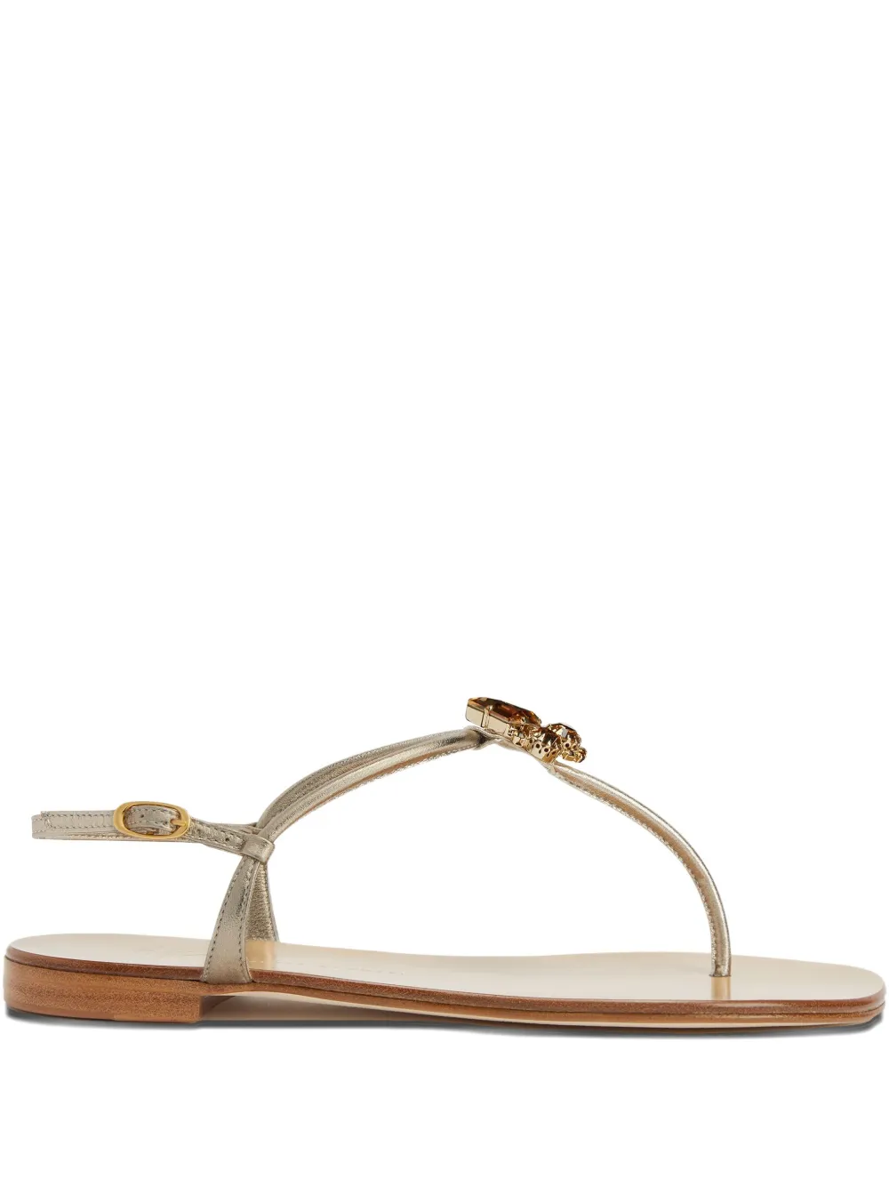 Giuseppe Zanotti Efrata crystal-embellished leather sandals Silver