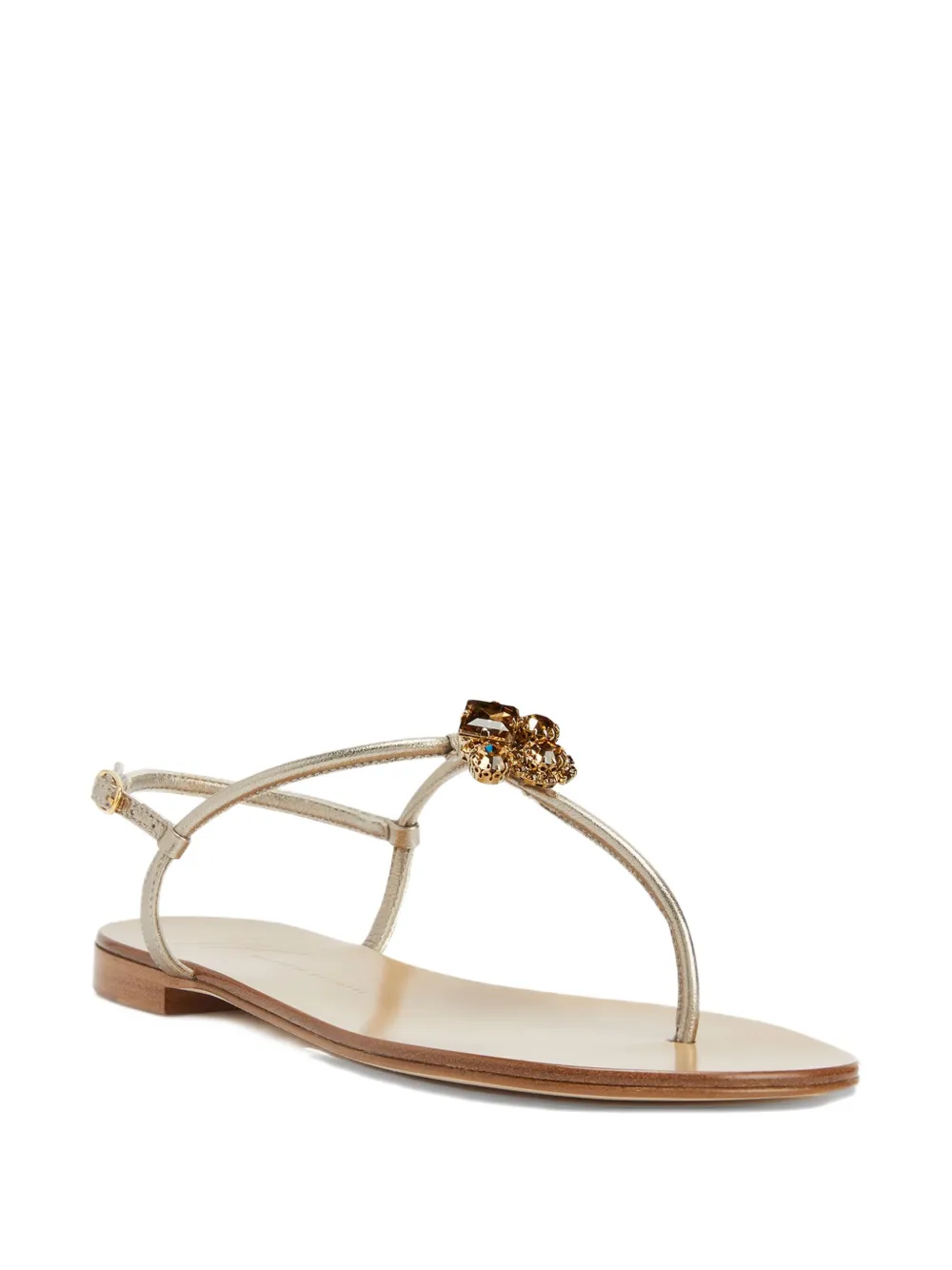 Giuseppe Zanotti Efrata crystal-embellished leather sandals | Flat Sandals | Image 2