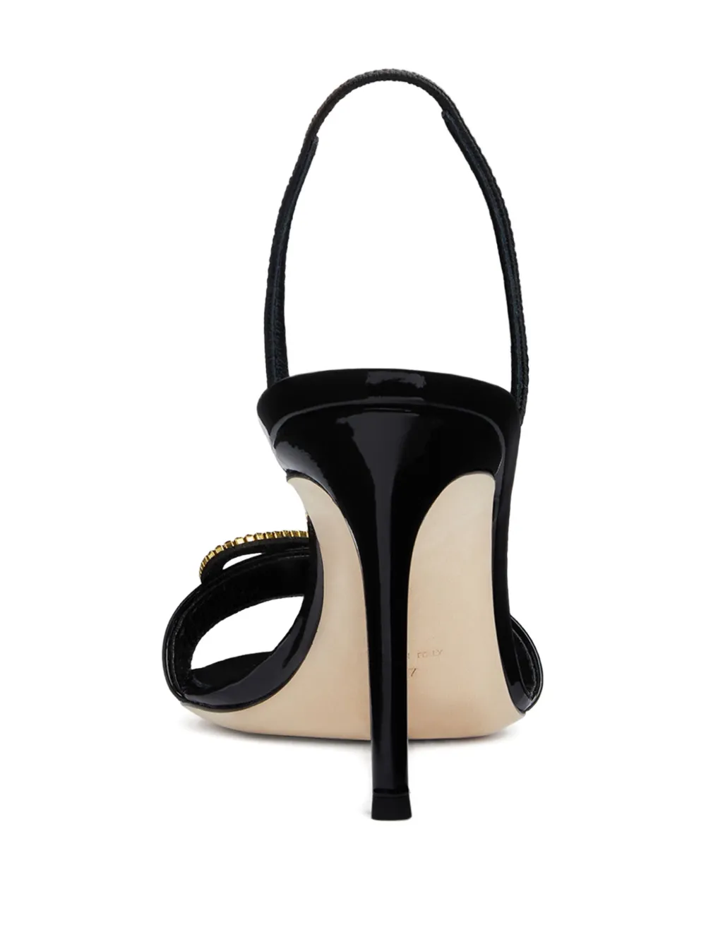 Giuseppe Zanotti Zari bow-embellished slingback sandals Black