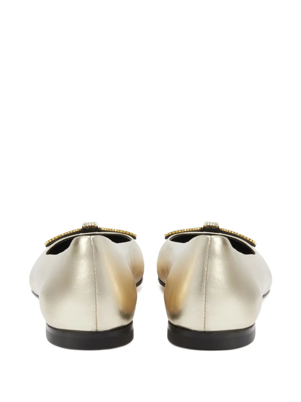 Giuseppe Zanotti Zari' Embellished Ballet In Gold