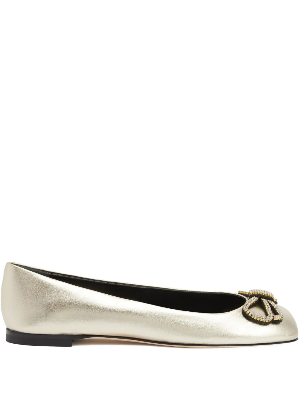 Giuseppe Zanotti Zari' Embellished Ballet In Gold