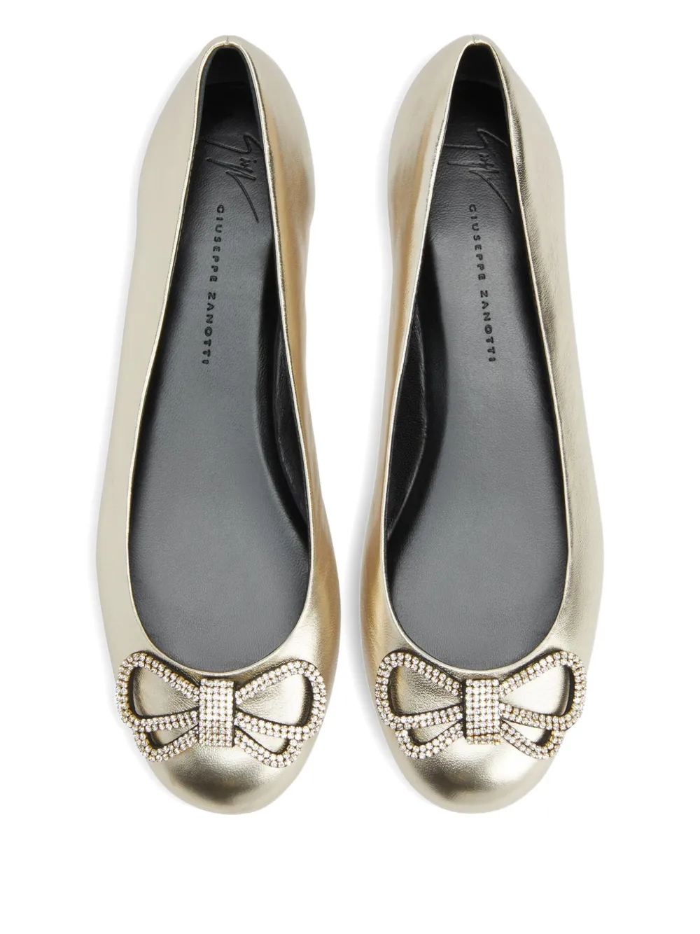 Giuseppe Zanotti Zari' Embellished Ballet In Gold