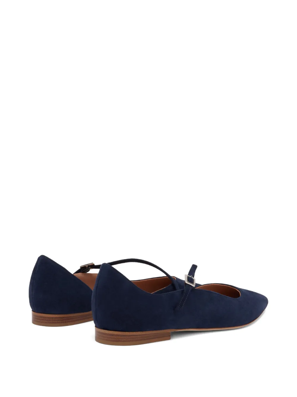Malone Souliers Bettina buckle-strap suede flats Blue