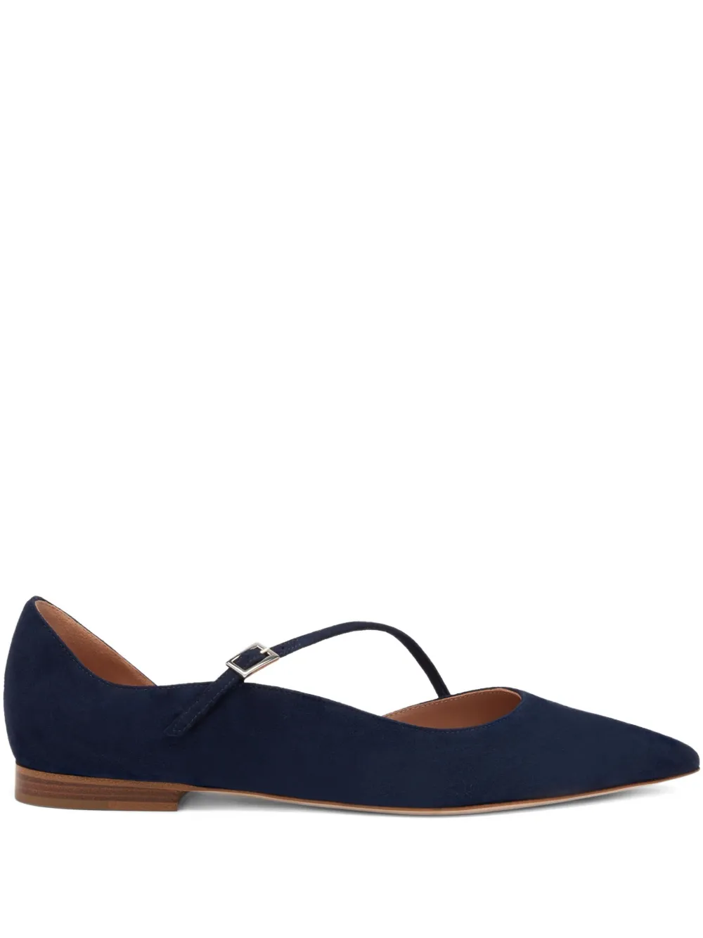 Malone Souliers Bettina buckle-strap suede flats Blue
