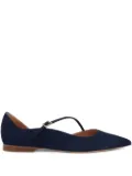 Malone Souliers Bettina buckle-strap suede flats - Blue