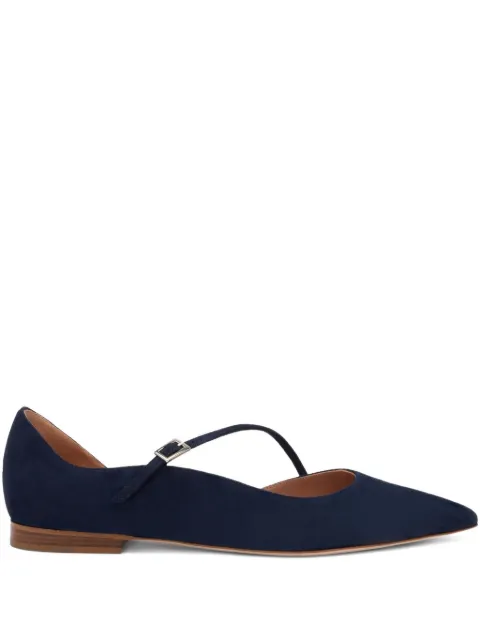 Malone Souliers Bettina buckle-strap suede flats