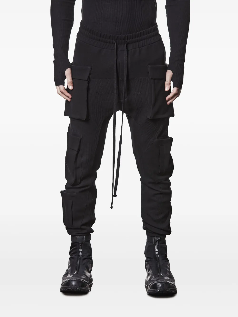 Thom Krom ribbed cargo trousers | Black | Image 1