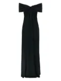 Carolina Herrera off-shoulder draped gown - Black
