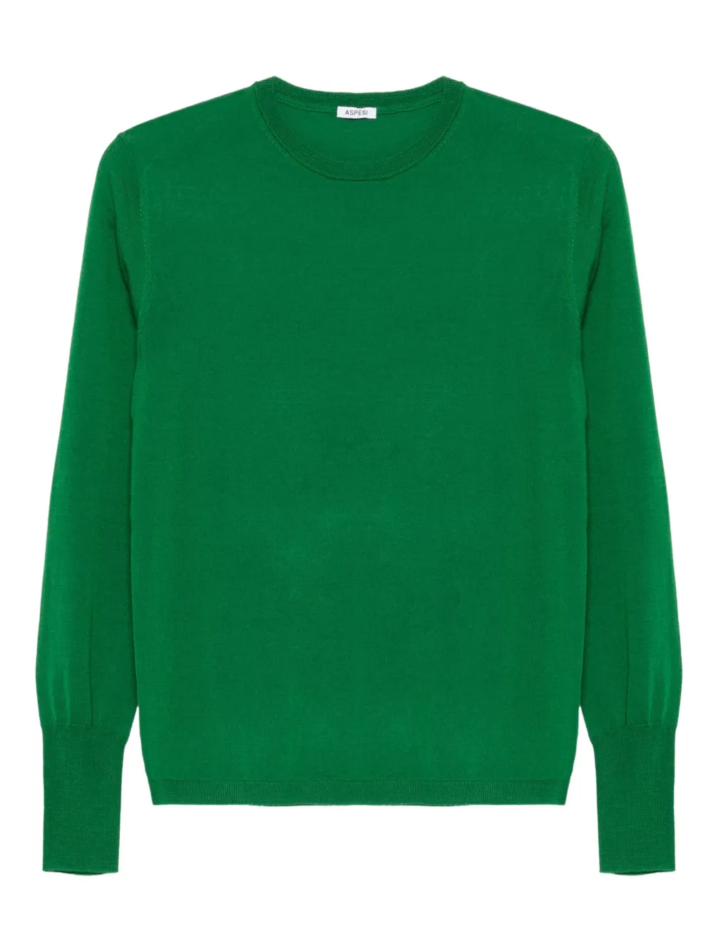Aspesi Wool Round-neck Sweater In Green