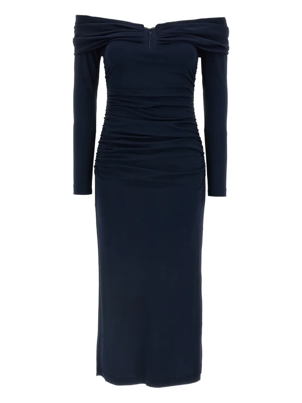 Carolina Herrera Off-shoulder midi-jurk - Blauw