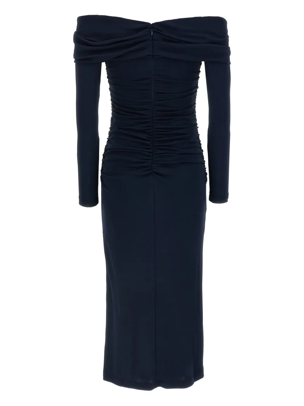 Carolina Herrera Off-shoulder midi-jurk Blauw