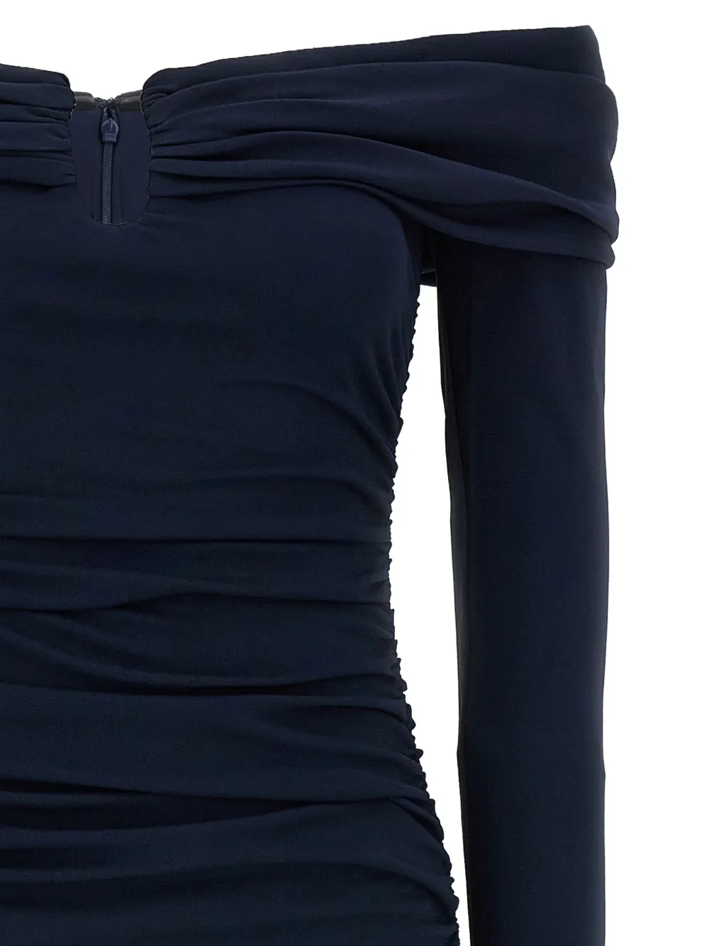 Carolina Herrera Off-shoulder midi-jurk Blauw