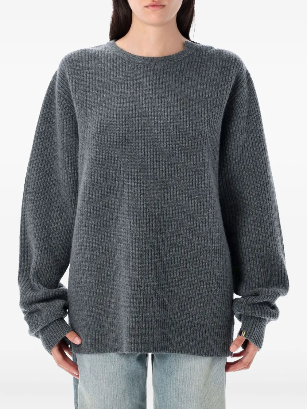 Extreme cashmere Geribbelde kasjmier trui Grijs
