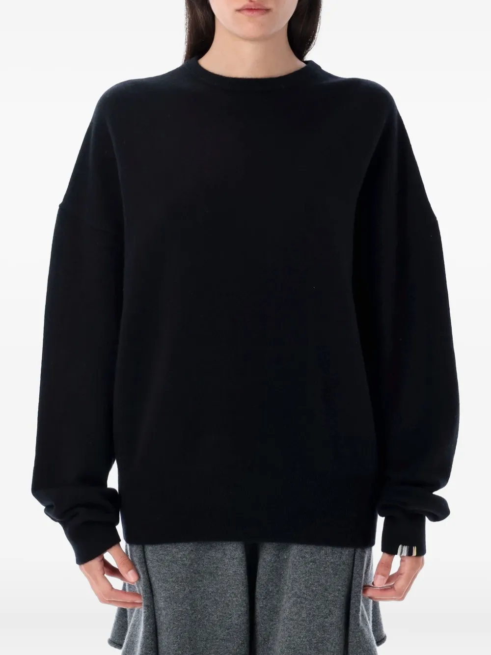 Extreme cashmere Crew Hop kasjmier trui RAVEN