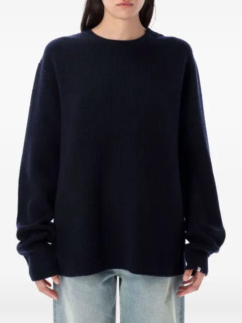 extreme cashmere pull côtelé à encolure ronde