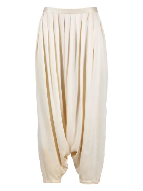 Luciano Soprani Vintage pleated lowcrotch silk trousers