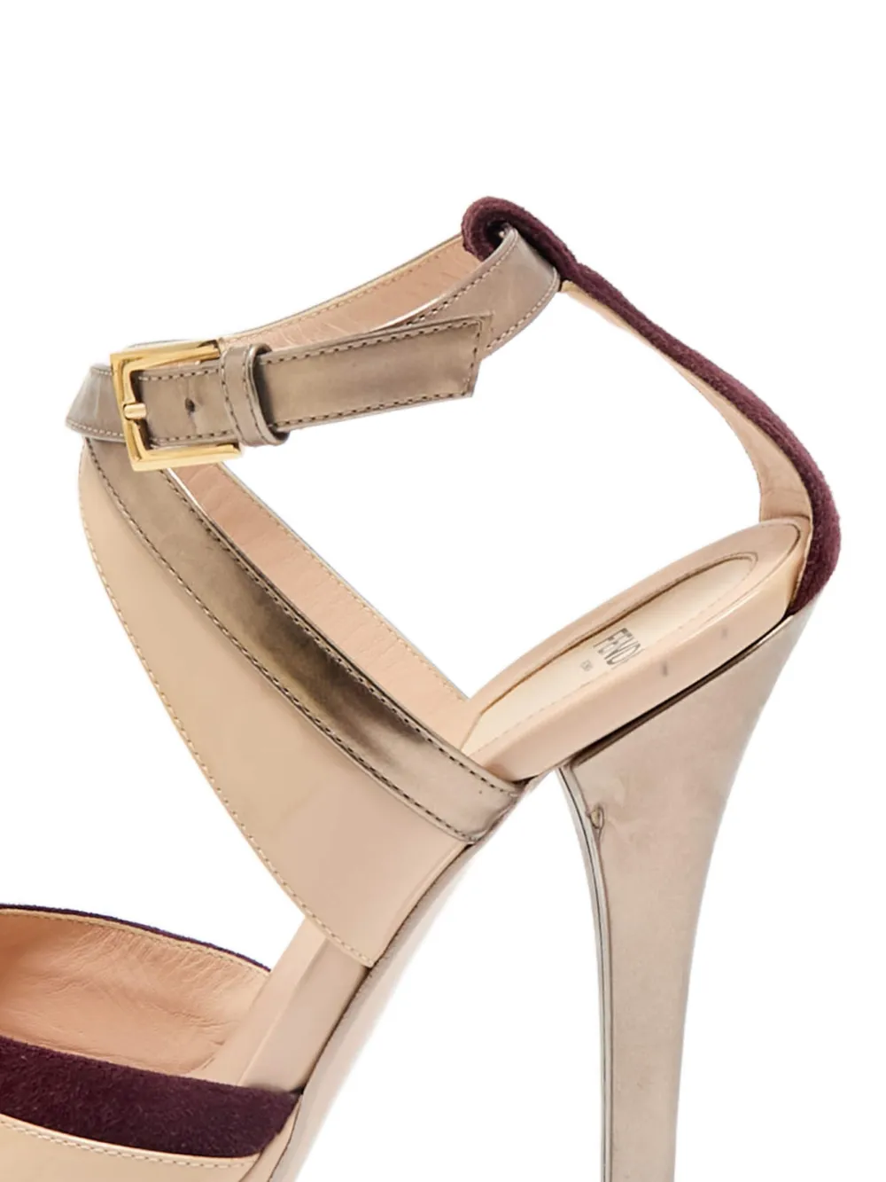 Fendi Pre-Owned 140 mm sandalen met open neus - Beige