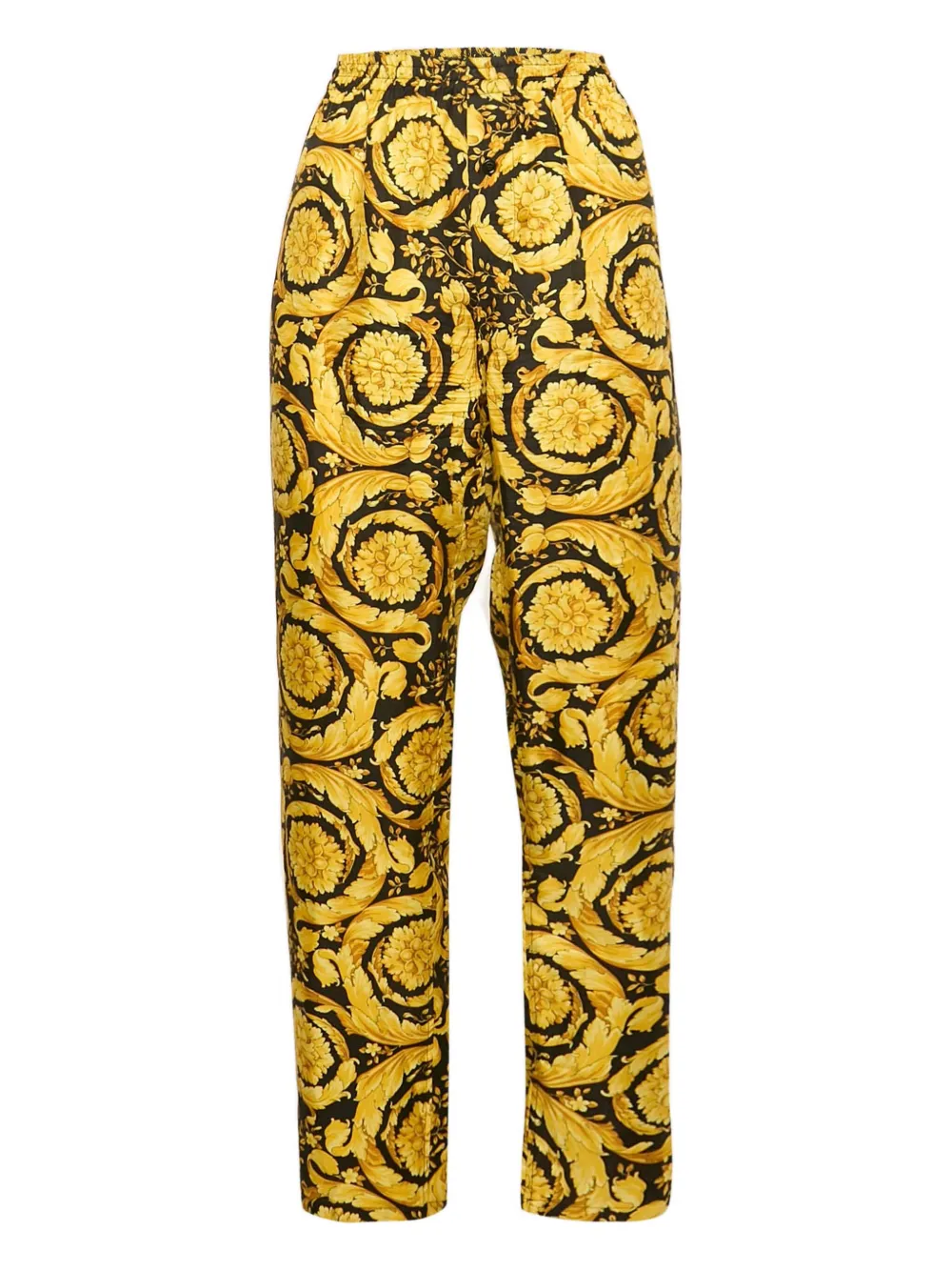 Versace Pre-Owned Barocco silk trousers | Yellow | Image 1