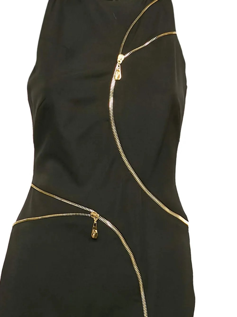 Versace Pre-Owned Jurk met ritsdetail - Black