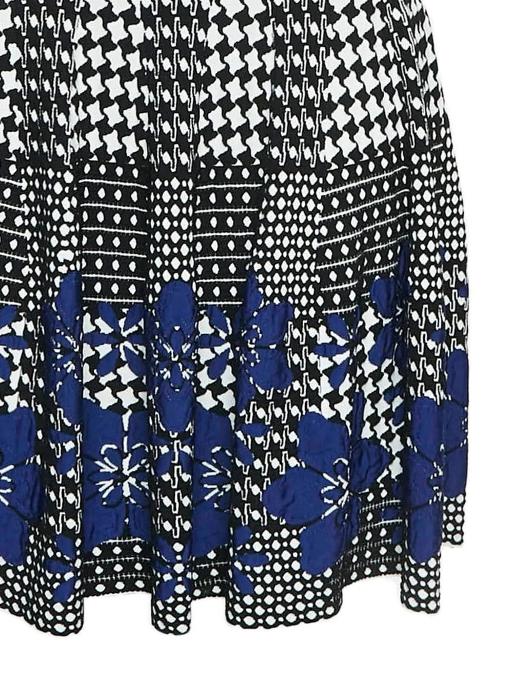 Alexander McQueen Pre-Owned floral -detail houndstooth mini dress | Image 2