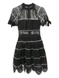 Self-Portrait 2024 Lace Tiered Dress - Black