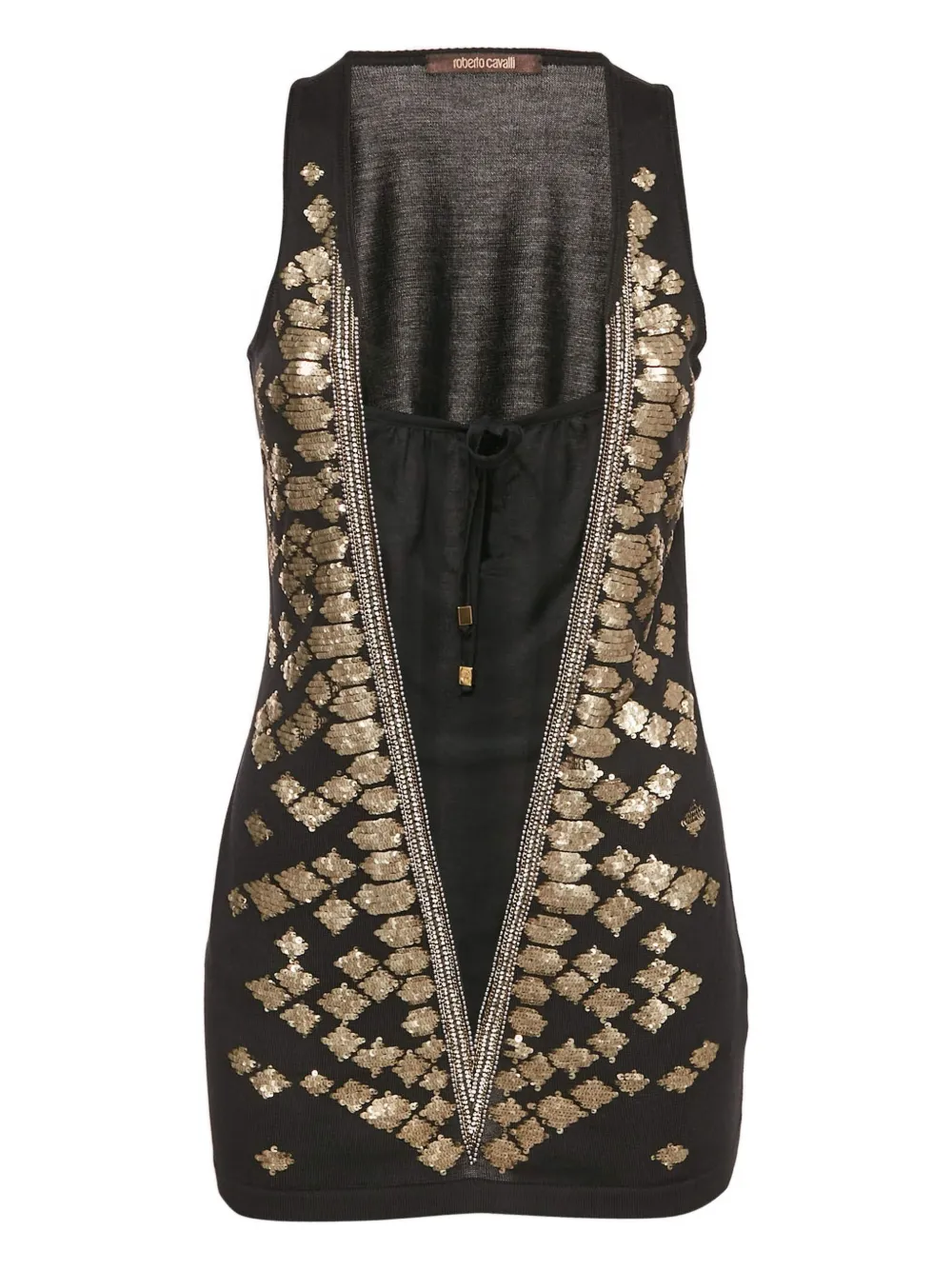 Roberto Cavalli Vintage embellished silk top | Black | Image 1