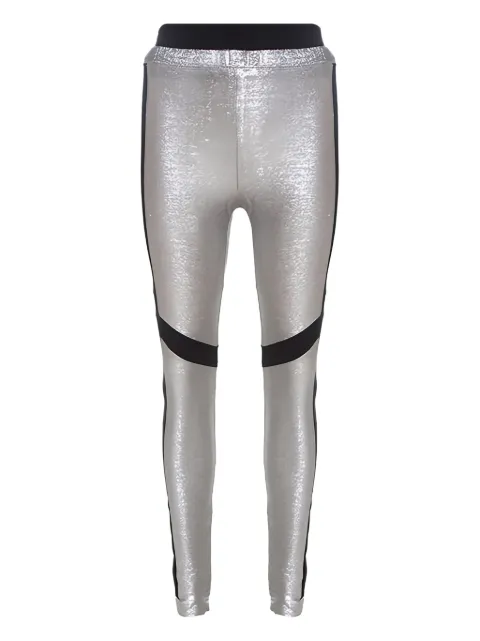 Just Cavalli Vintage metallic panelled leggings