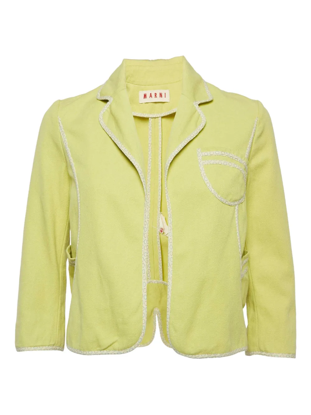 Pre-owned Marni Canvas-trim Jacket In Yellow