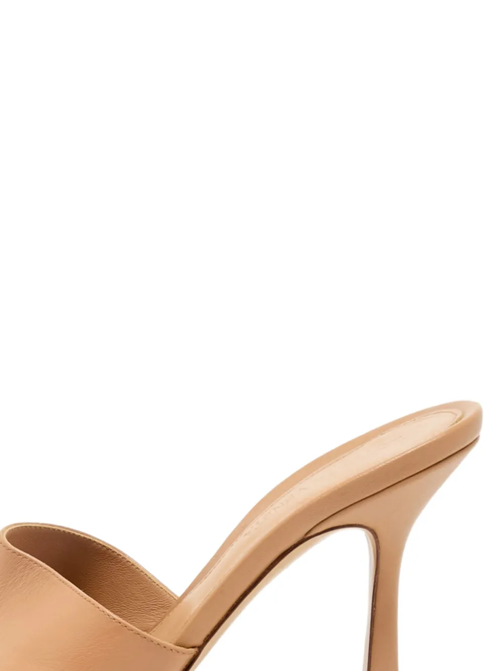 Bottega Veneta Pre-Owned 95 mm leren muiltjes met vierkante neus - Beige