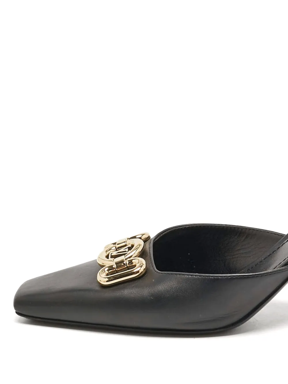 Louis Vuitton Pre-Owned 75 mm Rotary muiltjes met vierkante neus en hak - Zwart