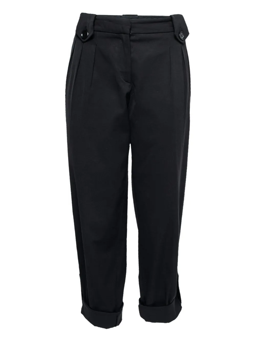 Moschino Pre-Owned turn-up pleated trousers | Black | Image 1