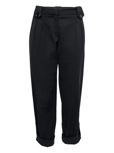 Moschino Pre-Owned turn-up pleated trousers