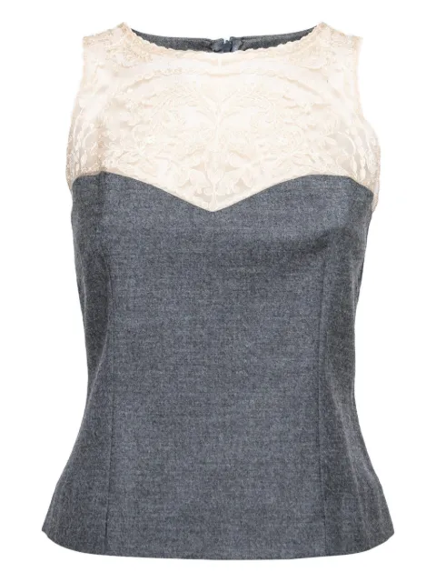 Sportmax Vintage lace wool top