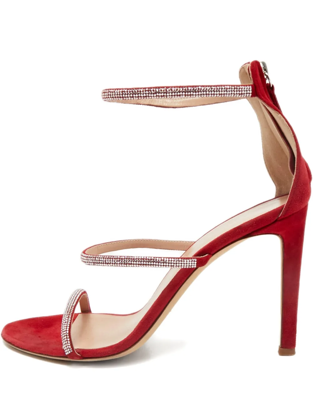 Giuseppe Zanotti Vintage Sandalen mit Kristallen 100mm - Rot