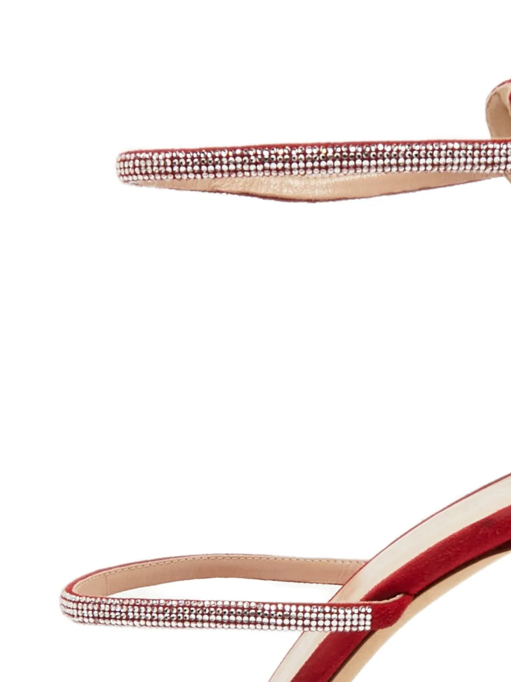 Giuseppe Zanotti Vintage 100 mm sandalen met kristallen en hak - Rood