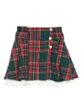 La Stupenderia plaid ruffled skirt - Red