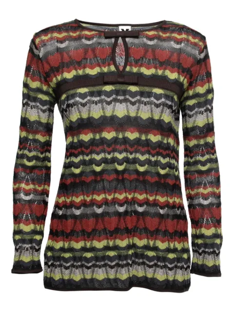 Missoni Pre-Owned chevron long-sleeves top
