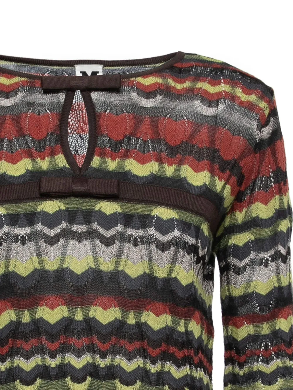 Missoni Pre-Owned chevron long-sleeves top | Image 2