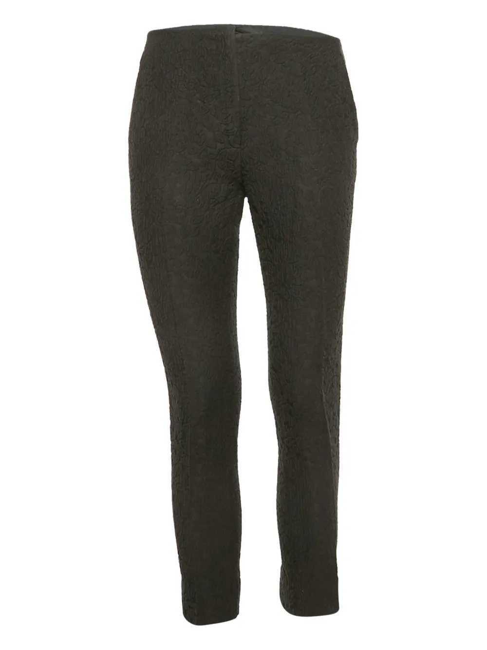 Pre-owned Miu Miu Jacquard Slim Trousers In Black
