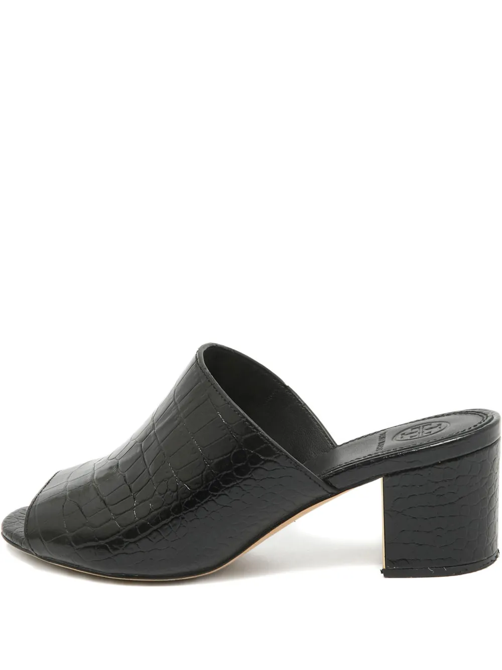 Tory Burch mules con efecto de piel de cocodrilo y tacón de 50mm | negro | Image 1