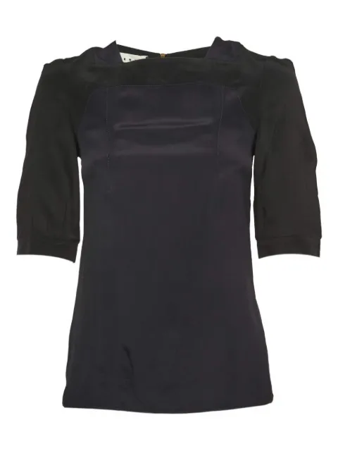 Marni Pre-Owned puff-sleeve satin top