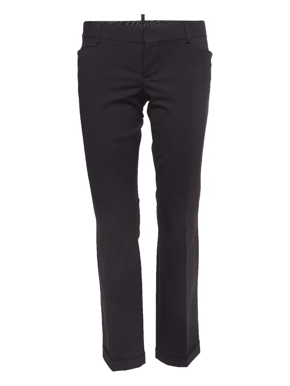 Pre-owned Dsquared2 Turn Up-hem Trousers In Black