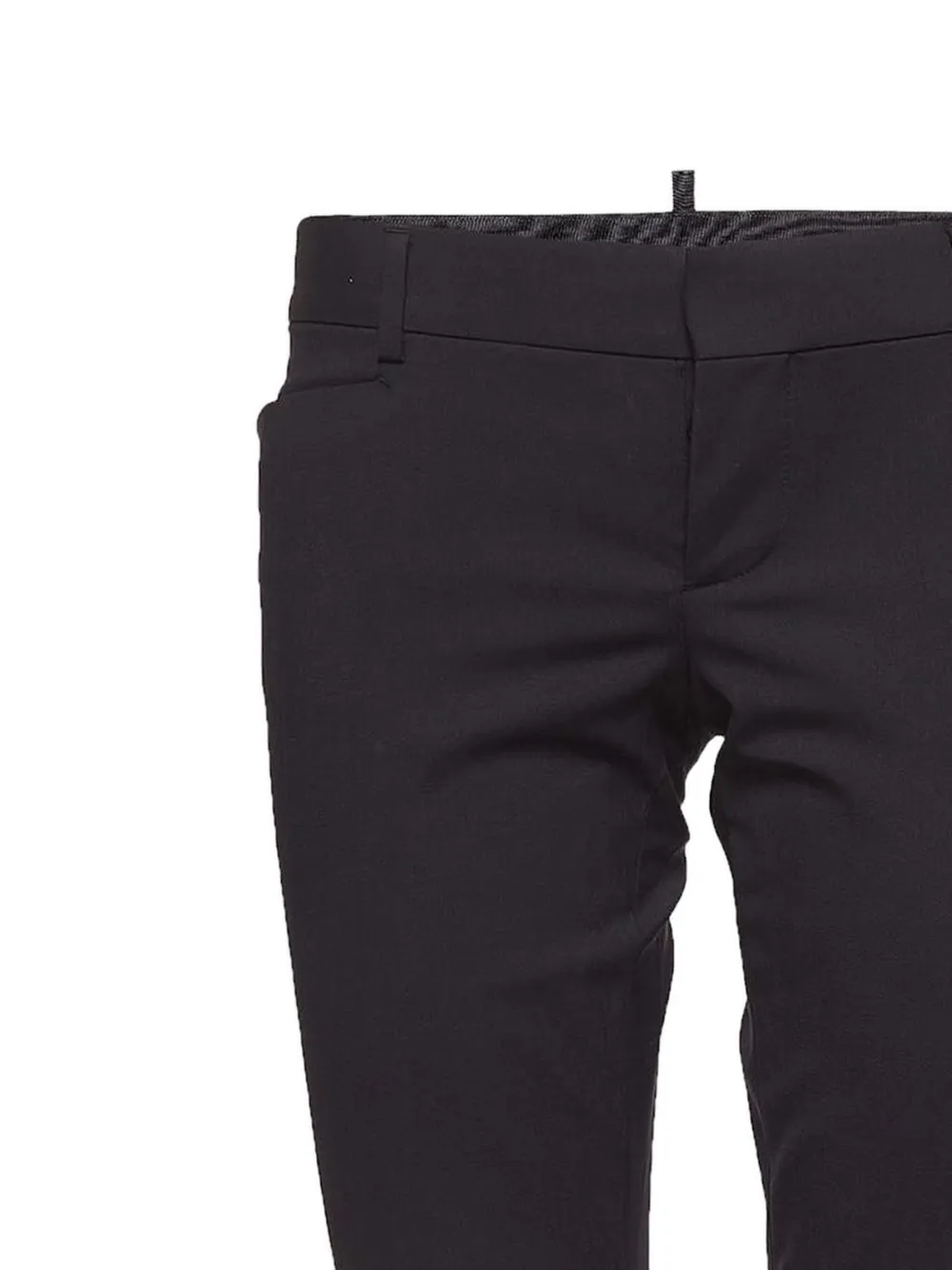 Pre-owned Dsquared2 Turn Up-hem Trousers In Black