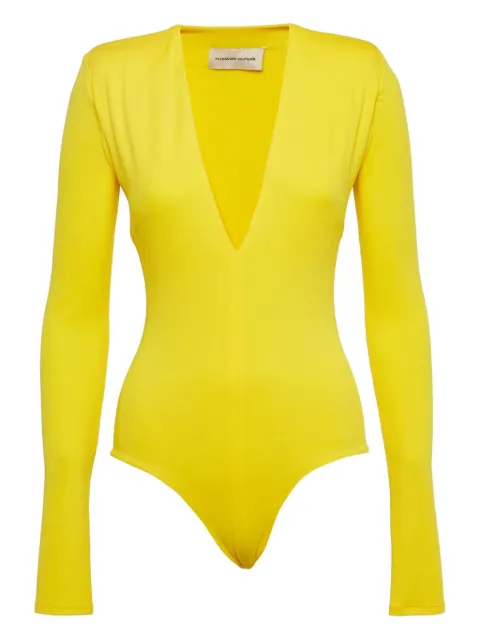 Alexandre Vauthier V-neck long-sleeved bodysuit