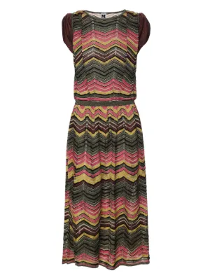 missoni knit dress sale Missoni Summer Knit Colorful Herringbone Print Open Beck Maxi Dress