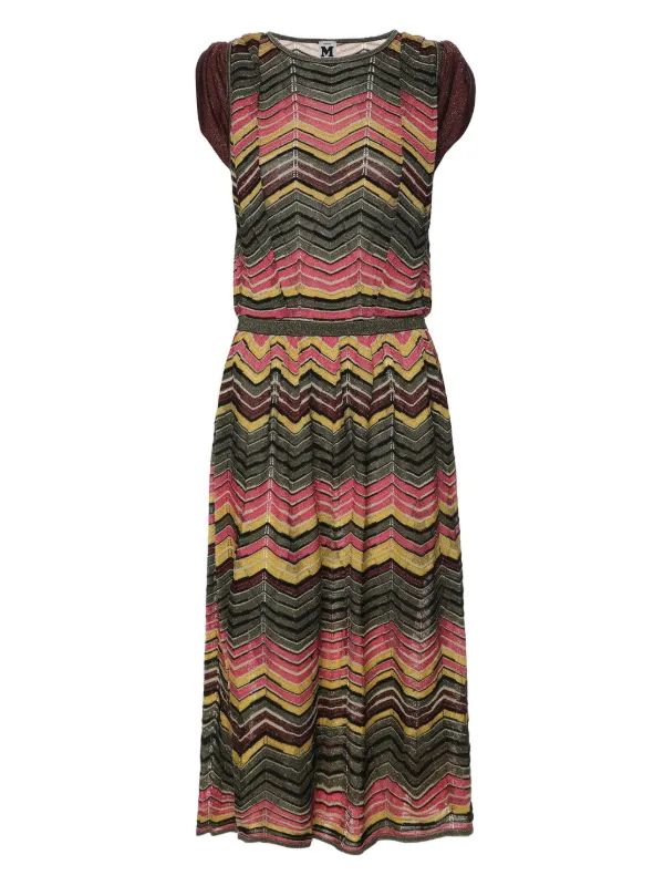 brown chevron dress Curve Chevron Mirror Sequin Midi Dress