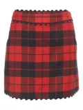 Moschino Pre-Owned scalloped plaid skirt - Red