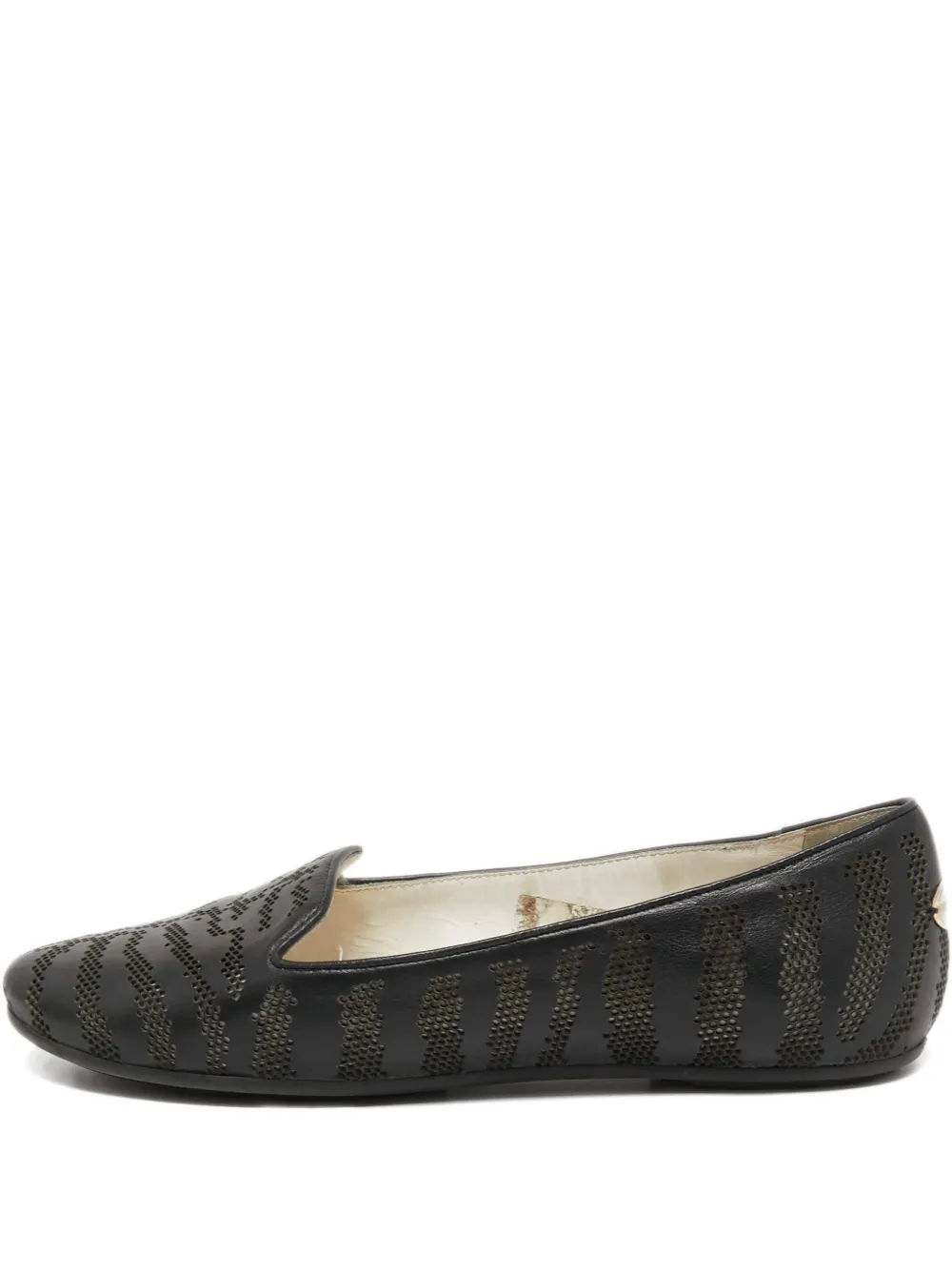 Roberto Cavalli Vintage Gestreifte Loafer - Schwarz