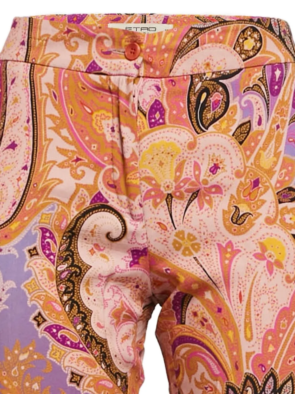Etro Pre-Owned Broek met paisley-print - Oranje
