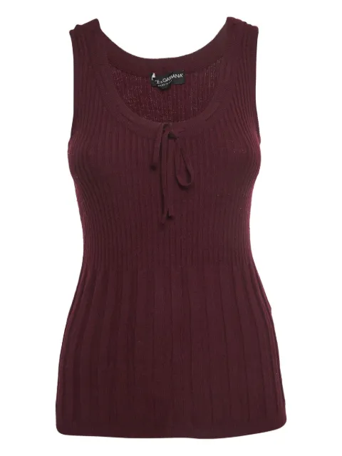 Dolce & Gabbana Pre-Owned ribbed tie top